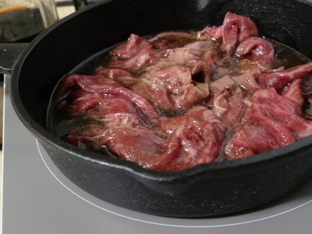 魯山人風すき焼き　肉+醤油